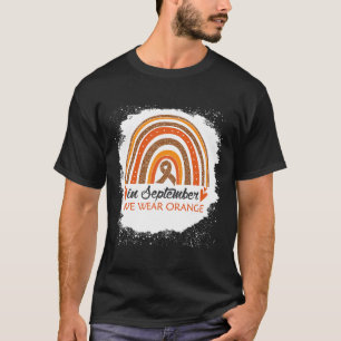 September Wir tragen Orangenbleichende Rainbow Leu T-Shirt