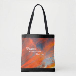 Septemberwolken mit Psalm 30,5 Tasche