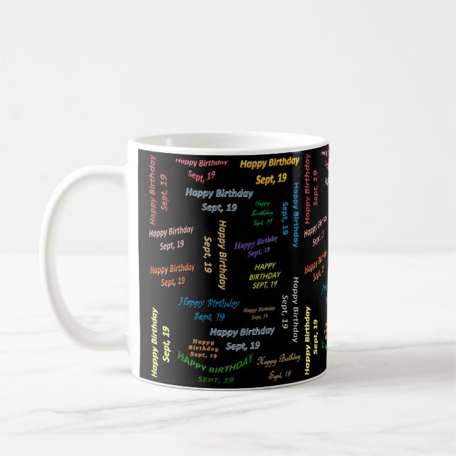 Septembre, 19 Anniversaire Mug (Gauche)