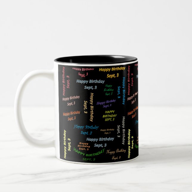 Septembre 3 Anniversaire Mug (Gauche)