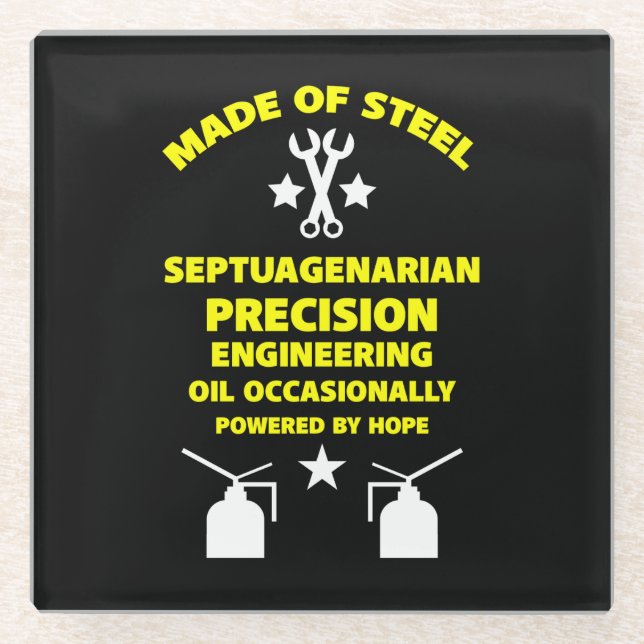 Septuagenismus Glasuntersetzer (Vorderseite)