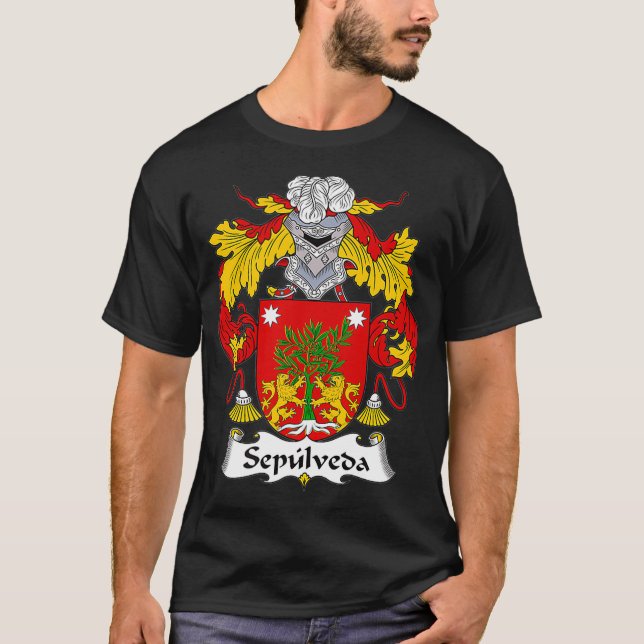 Sepulveda Coat of Arms Familienwappen T-Shirt (Vorderseite)