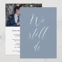 Sequel Wedding Dusty Blue Wir machen noch Foto Einladung