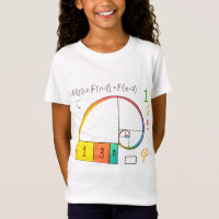 Séquence de Fibonacci et ratio d'or Math T-shirt