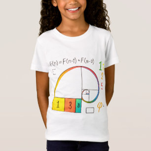 Séquence de Fibonacci et ratio d'or Math T-shirt