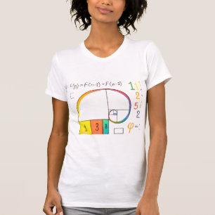 Séquence de Fibonacci et ratio d'or Math T-shirt