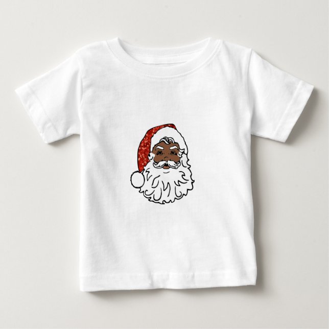 Sequenzen aus schwarzen Santa-Claus Baby T-shirt (Vorderseite)