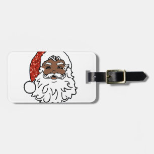Sequenzen aus schwarzen Santa-Claus Gepäckanhänger