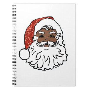 Sequenzen aus schwarzen Santa-Claus Notizblock