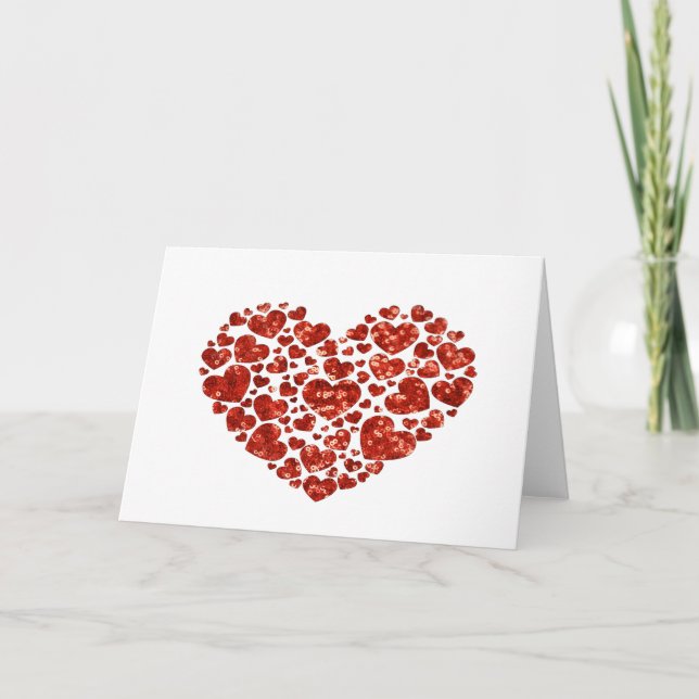 Sequenzer-Valentinstag Feiertagskarte (Vorderseite)