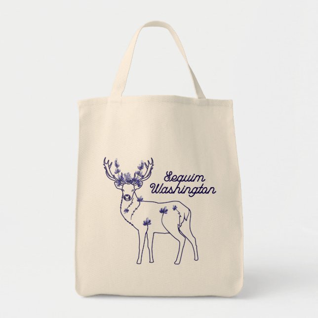 Sequim Lavender-Elch-Tragetasche Tragetasche (Vorne)