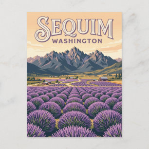 Sequim Lavender Farms Washington Postkarte