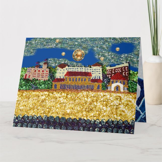 Sequin Art Birthday Card | Bondi Beach, Australien Karte (Vorderseite)