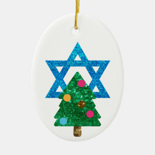 séquin christmukkah hanoukka ornement céramique
