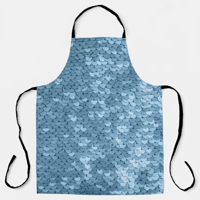 Sequin Fabric: Sky Blue Shimmer. Schürze (Vorderseite)