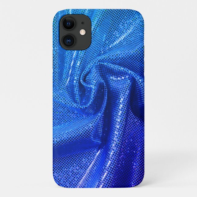 Sequin-Funkel-Glitzer sieht blau aus Case-Mate iPhone Hülle (Rückseite)