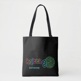 Sequin Glow Knitting Tasche