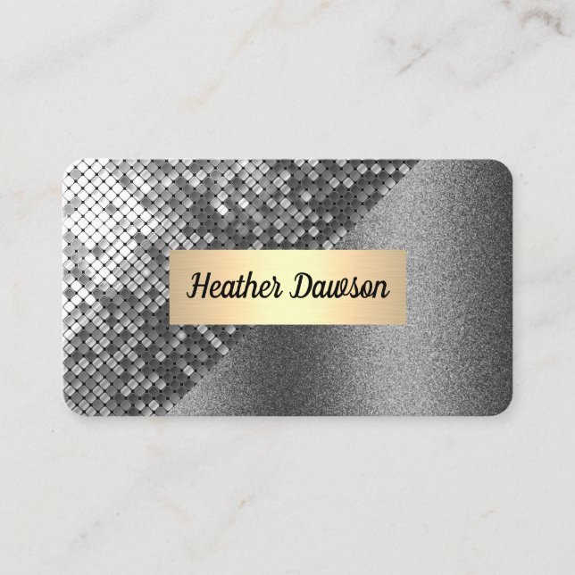 Sequin und Glitzer Visitenkarte (Vorderseite)