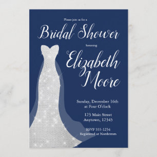 Sequin Wedding Dress Bridal Einladungen