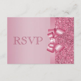 Séquins imprimés rose Bow & Diamond RSVP