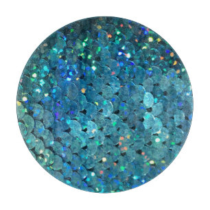 Sequins Sparkle: Makro Abstrakter Hintergrund Schneidebrett