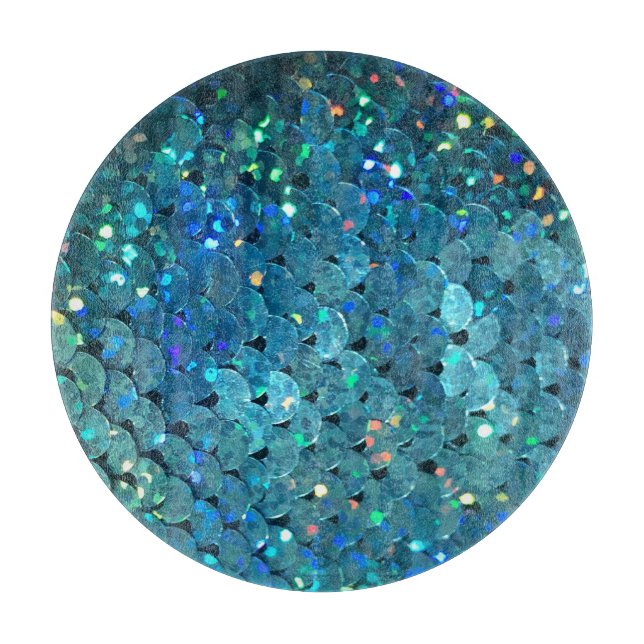 Sequins Sparkle: Makro Abstrakter Hintergrund Schneidebrett (Vorderseite)