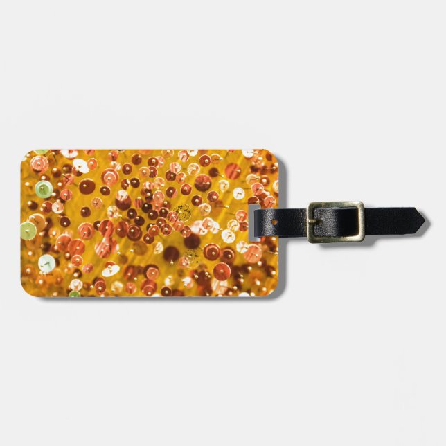 Sequins und Buttone Gepäckanhänger (Vorderseite horizontal)