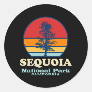 Sequoia California Nationalpark Runder Aufkleber