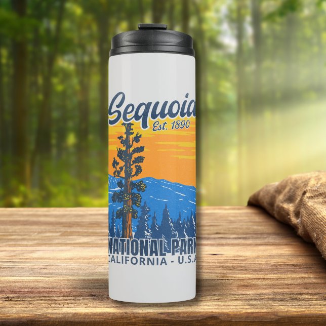 Sequoia National Forest Mountain Scenery Thermosbecher (Von Creator hochgeladen)