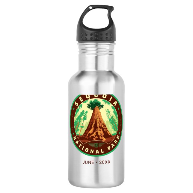 Sequoia National Park Edelstahlflasche (Vorderseite)