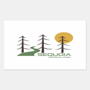 Sequoia Nationalpark California Rechteckiger Aufkleber