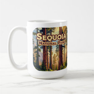 Sequoia Nationalpark California Tree Retro Kaffeetasse