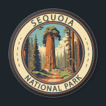 Sequoia Nationalpark Illustration Magnet<br><div class="desc">Sequoia Vektorgrafik Design. Der Park ist der höchste Punkt in den benachbarten United Staaten,  Mount Whitney,  und liegt südlich des Kings Canyon National Park.</div>