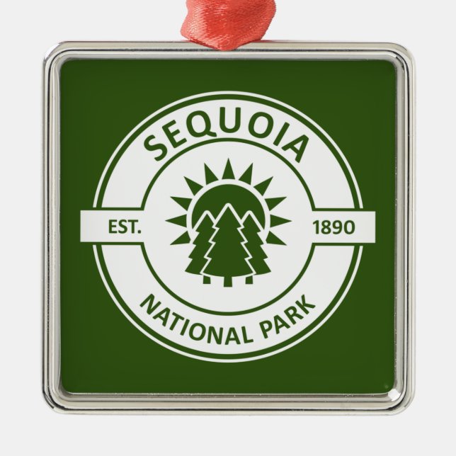 Sequoia Nationalpark Ornament Aus Metall (Vorne)