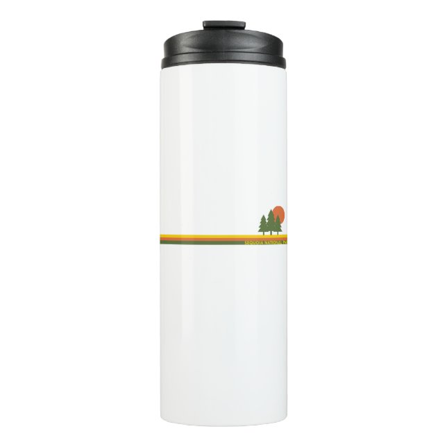 Sequoia Nationalpark Pine Trees Sun Thermosbecher (Vorderseite)