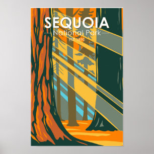 Sequoia Nationalpark Riesengebirge Sequoia Trees Poster