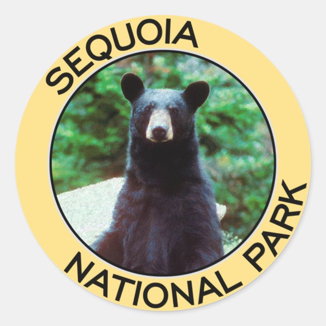 Sequoia-Nationalpark Runder Aufkleber (Vorderseite)