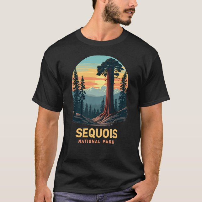 Sequoia Nationalpark - Sunset Landschaft T-Shirt (Vorderseite)