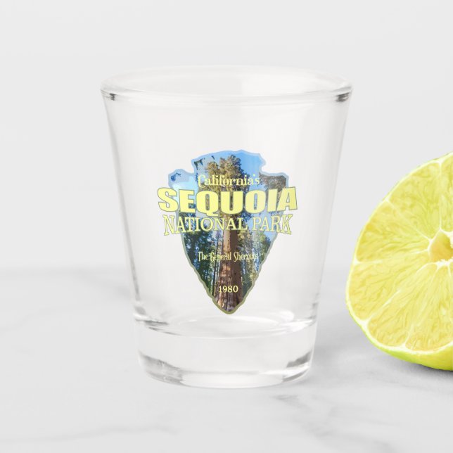 Sequoia NP (Pfeilspitzen) Schnapsglas (Vorderseite)