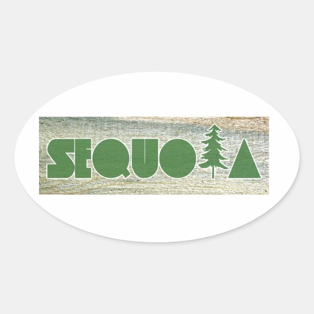 Sequoia Ovaler Aufkleber (Vorderseite)