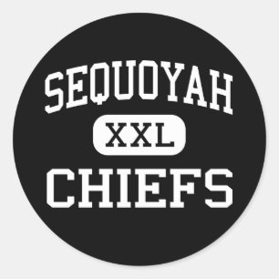 Sequoyah - Leiter - Highschool - Bezirk Georgia Runder Aufkleber