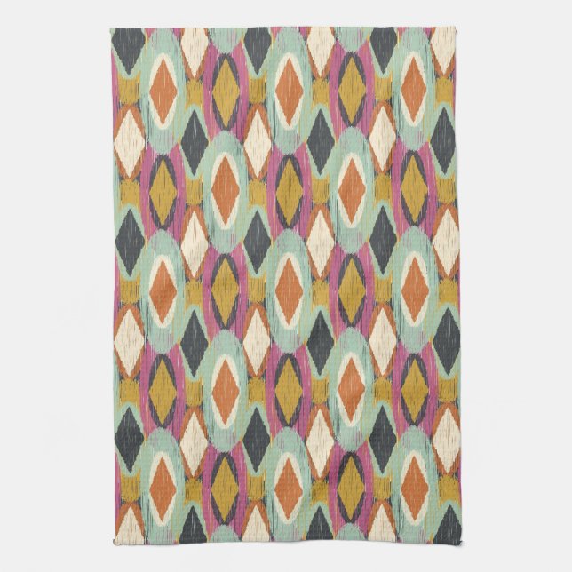 Sequoyah Oval Ikat Küchentuch (Vertikal)