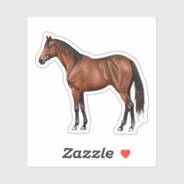 Serafina - braunes Pferd, stehend - Aufkleber