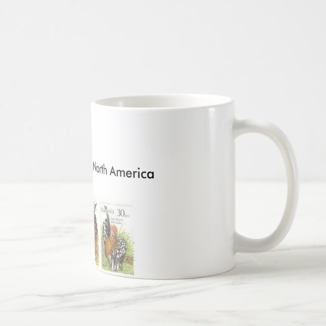 SeramaBriefmarken, Serama Rat von Nordamerika Kaffeetasse (Rechts)