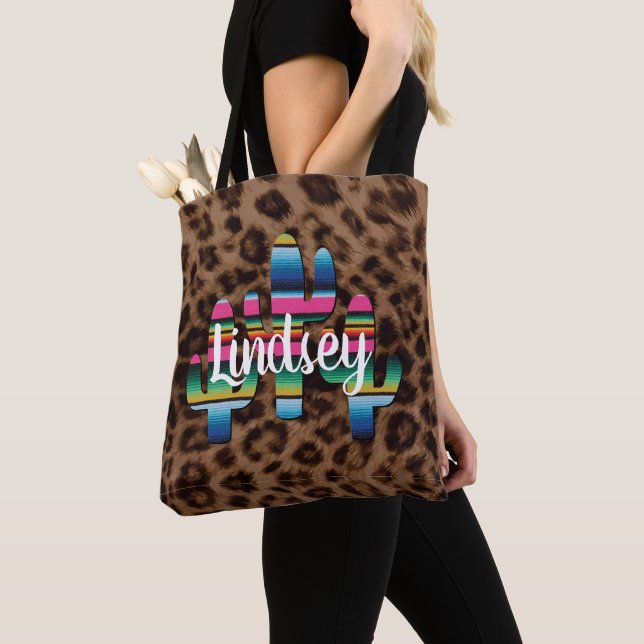 Serape Cactus Leopard Print Western Cowgirl Chic Tasche (Von Nahem)
