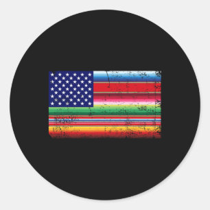 Serape Cinco De Mayo Par Runder Aufkleber