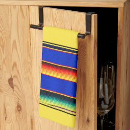 Serape coloré rayures serviette de cuisine
