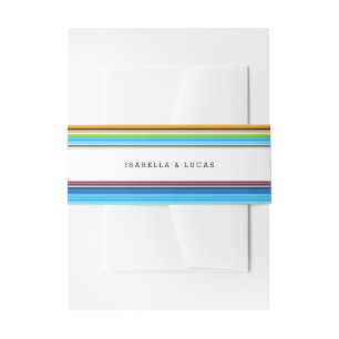 Serape Spring Laterale Streifen Hochzeiten Einladungsbanderole