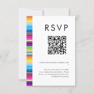 Serape Spring QR-UAWG für Hochzeiten Einladung
