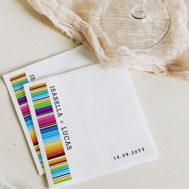Serape Spring Stripes | Hochzeitsveranstaltung Nap Serviette (Von Creator hochgeladen)
